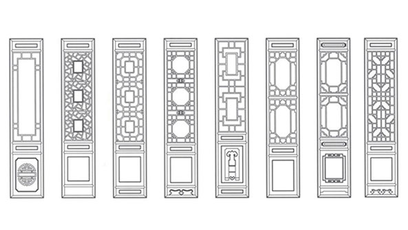 淮北喜迎门中式花格CAD设计图样式大全
