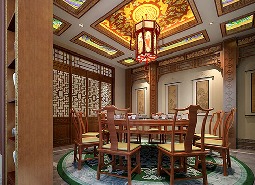 淮北中式古典风格家居装修设计效果图