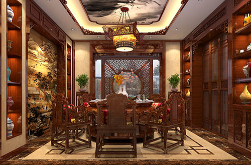 淮北温馨雅致的古典中式家庭装修设计效果图