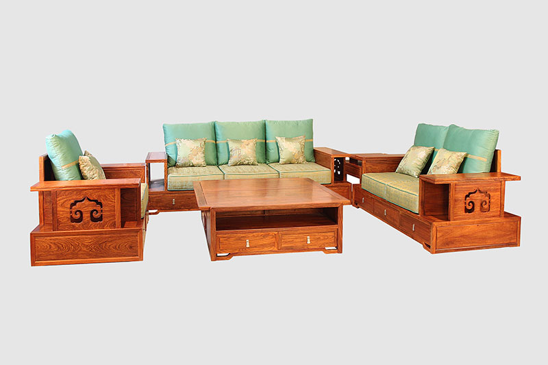 淮北中式实木沙发简直太美了