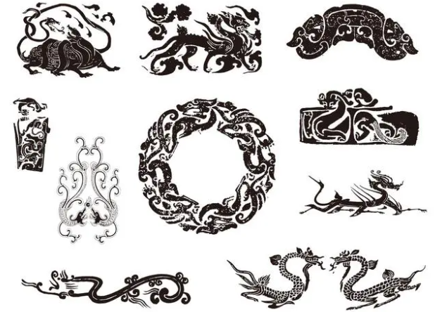 淮北龙纹和凤纹的中式图案